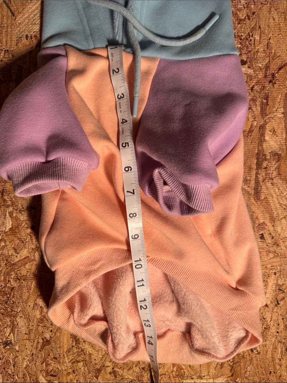 SPARKPAWS Pastel Colorblock Dog Pup Pullover Hoodie - Peach, Lilac & Light Blue